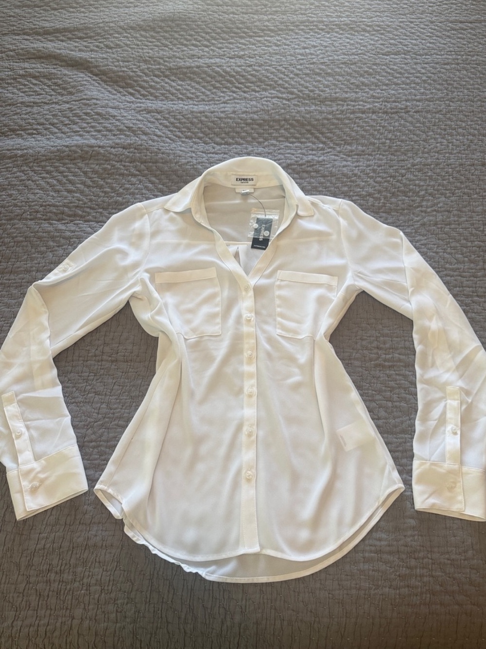 Express Portofino Slim Fit Button Up Dress Shirt NWT